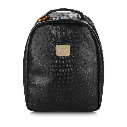 MIDNIGHT OSTRICH ANTI-THEFT BACKPACK (LARGE)